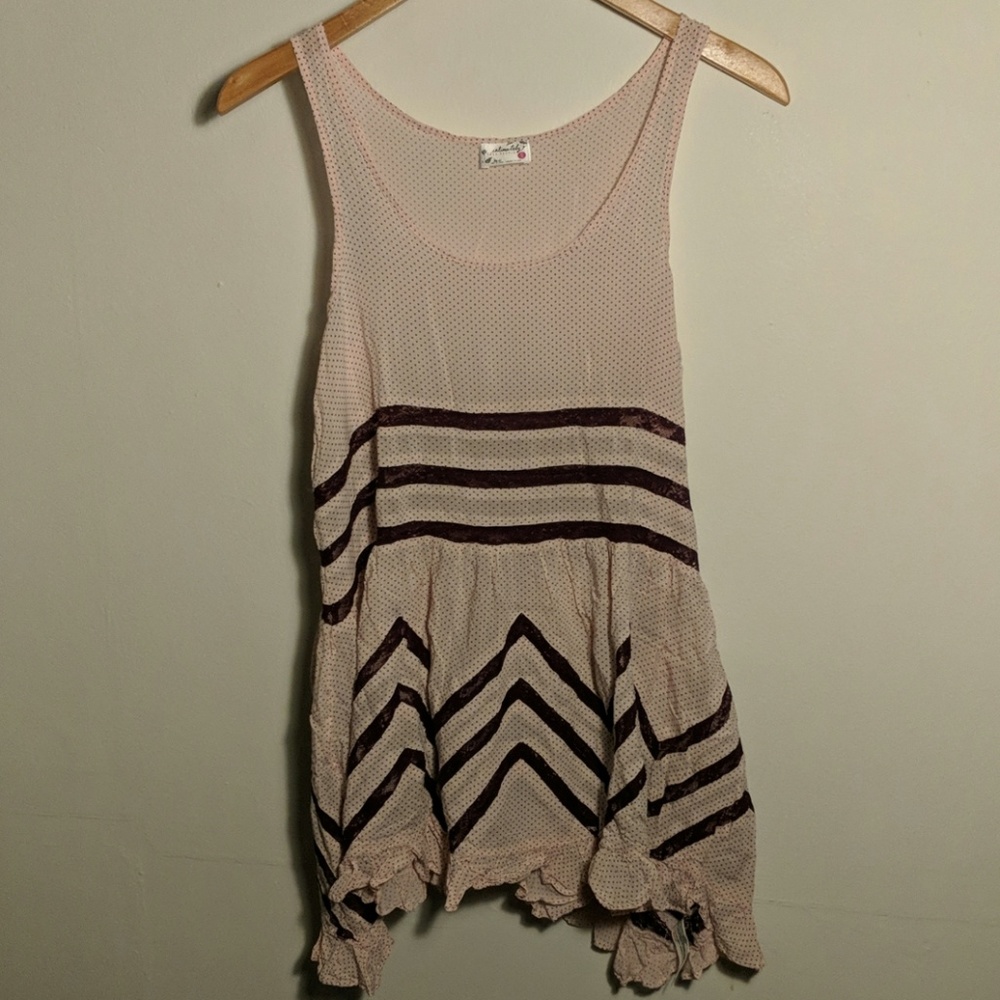 Free People voile and lace trapeze slip